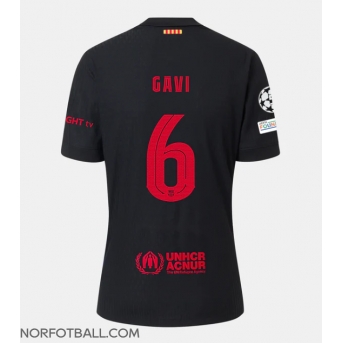 Billige Fotballdrakt Barcelona Paez Gavi #6 Replika Bortedrakt 2024-25 Kortermet